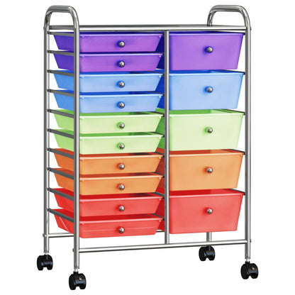Carrello Portaoggetti Xxl 15 Cassetti In Plastica