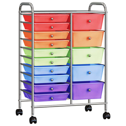 Carrello Portaoggetti Xxl 15 Cassetti In Plastica