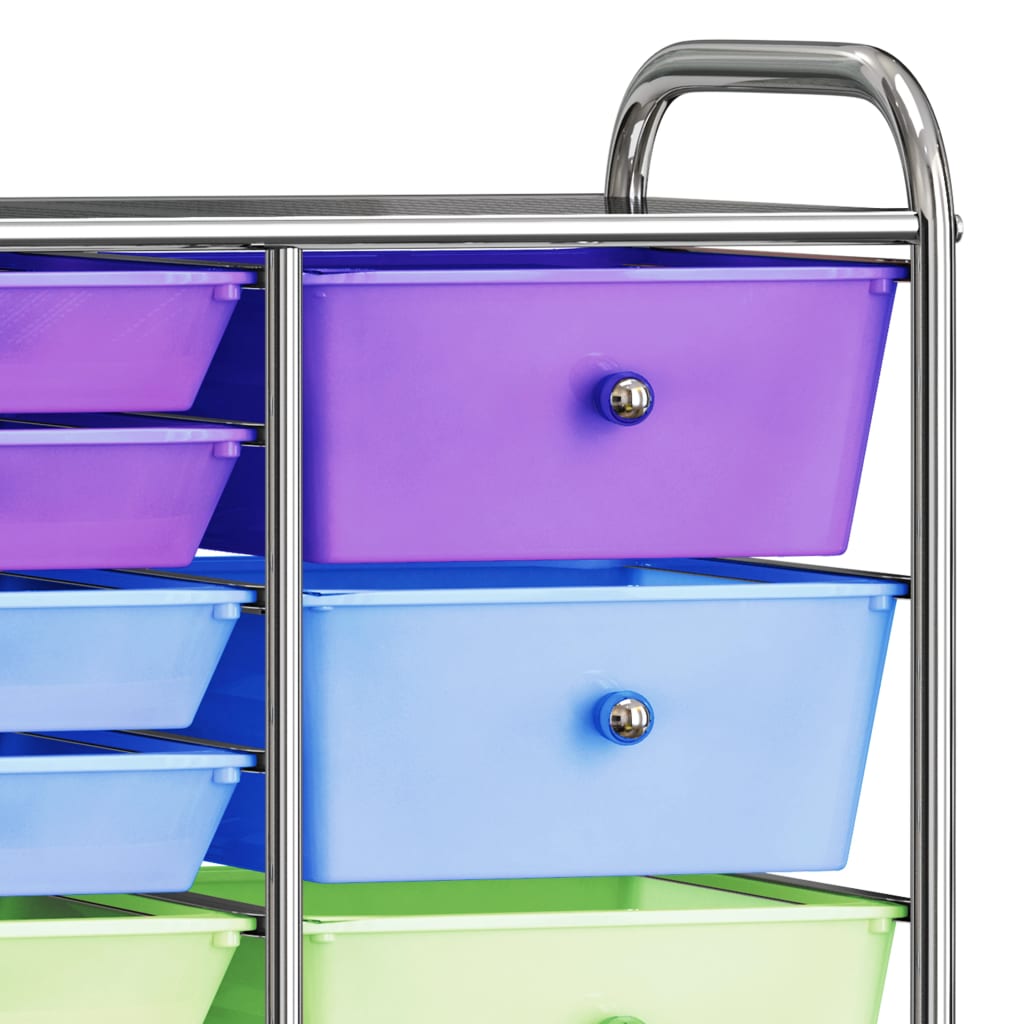 Carrello Portaoggetti Xxl 15 Cassetti In Plastica