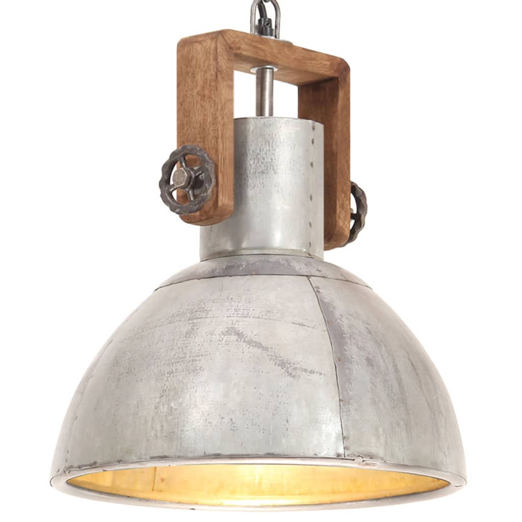 Lampada A Sospensione Industriale 25 W Bianca Rotonda 19 Cm E27