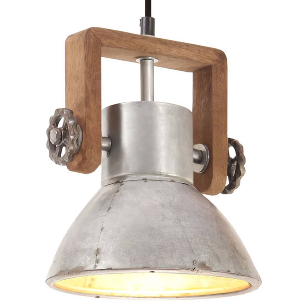 Lampada A Sospensione Industriale 25 W Bianca Rotonda 19 Cm E27