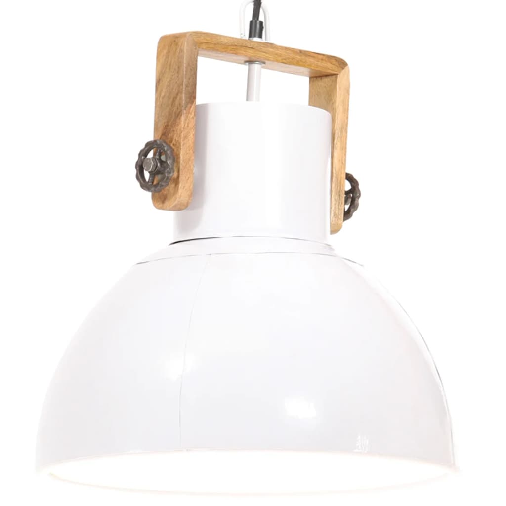 Lampada A Sospensione Industriale 25 W Bianca Rotonda 19 Cm E27