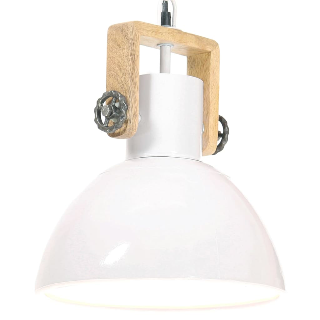 Lampada A Sospensione Industriale 25 W Bianca Rotonda 19 Cm E27