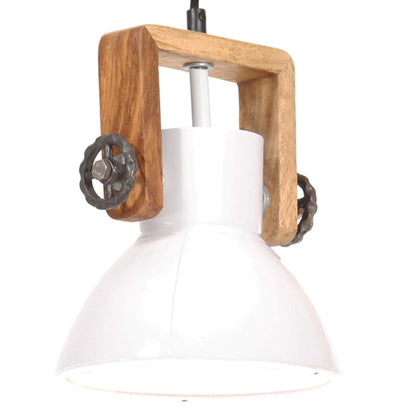 Lampada A Sospensione Industriale 25 W Bianca Rotonda 19 Cm E27