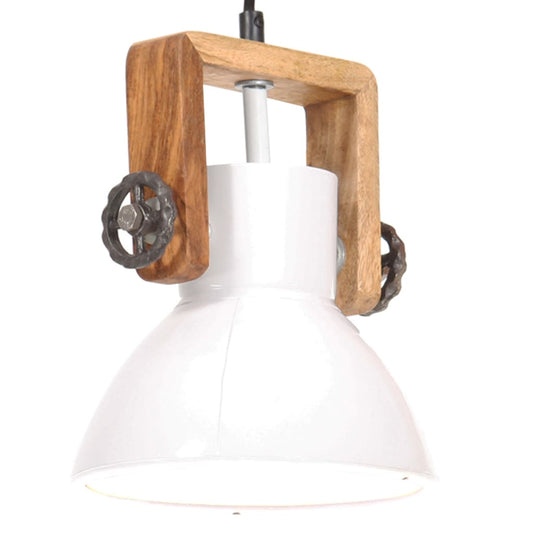 Lampada A Sospensione Industriale 25 W Bianca Rotonda 19 Cm E27