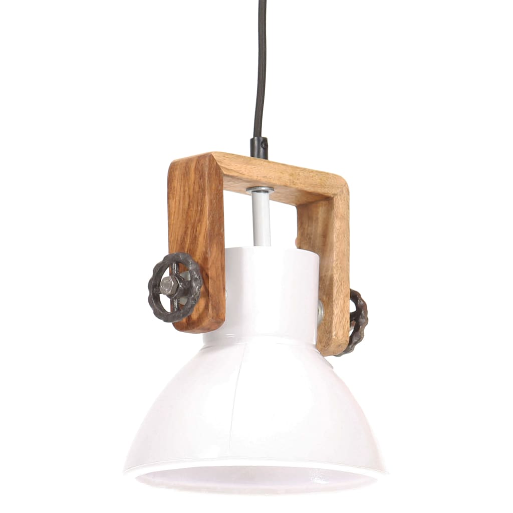 Lampada A Sospensione Industriale 25 W Bianca Rotonda 19 Cm E27