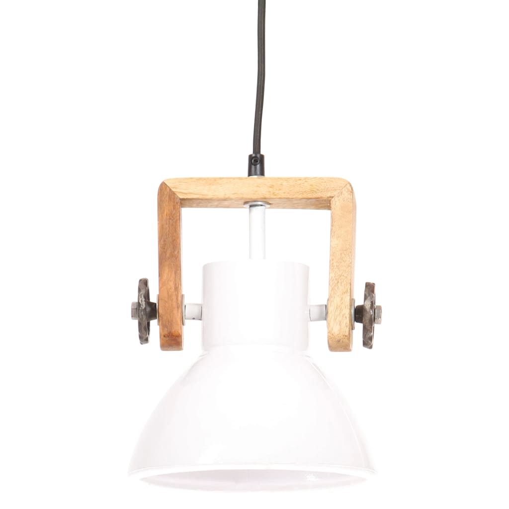 Lampada A Sospensione Industriale 25 W Bianca Rotonda 19 Cm E27