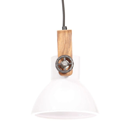 Lampada A Sospensione Industriale 25 W Bianca Rotonda 19 Cm E27
