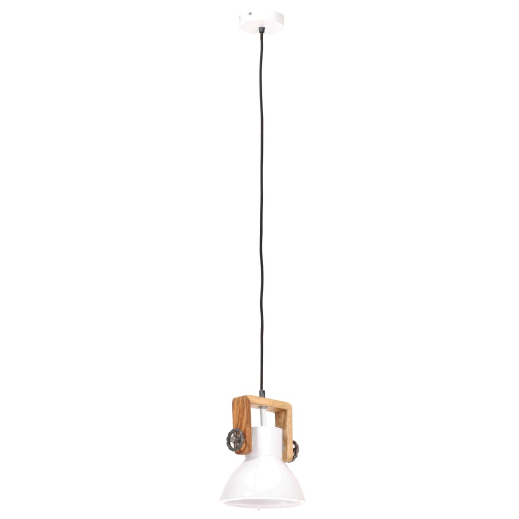 Lampada A Sospensione Industriale 25 W Bianca Rotonda 19 Cm E27