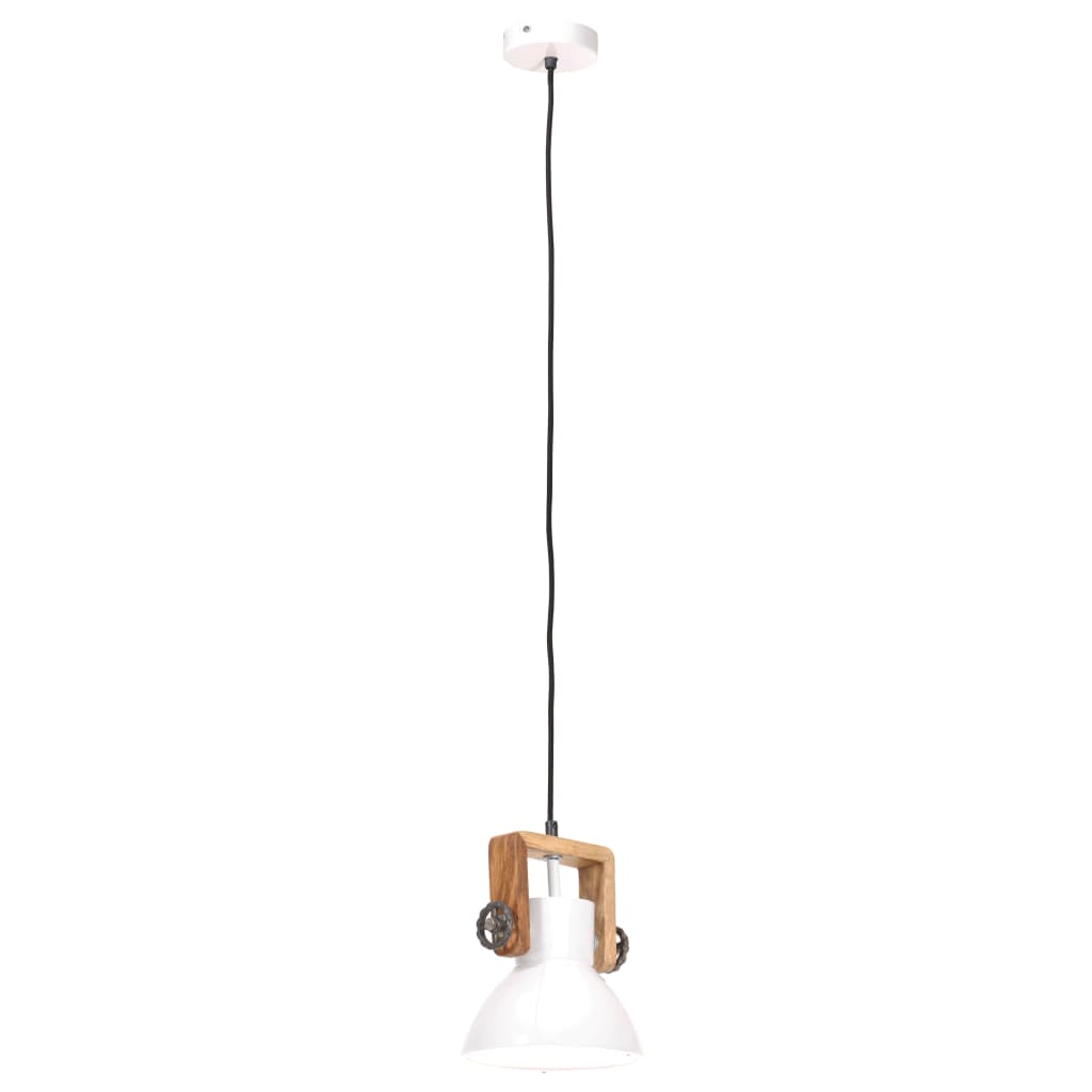 Lampada A Sospensione Industriale 25 W Bianca Rotonda 19 Cm E27