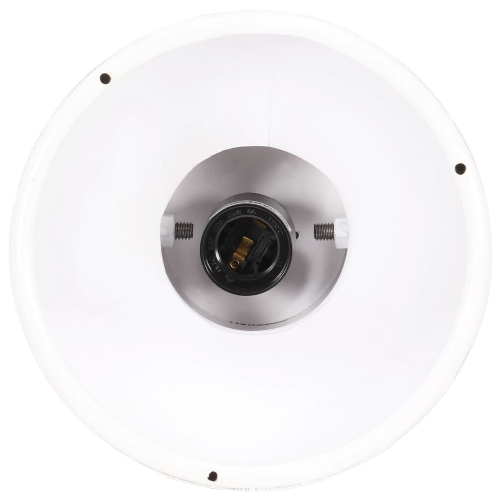 Lampada A Sospensione Industriale 25 W Bianca Rotonda 19 Cm E27