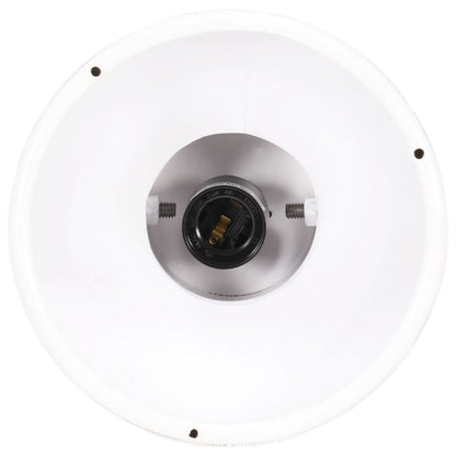 Lampada A Sospensione Industriale 25 W Bianca Rotonda 19 Cm E27