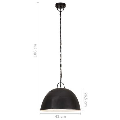 Lampada Industriale Vintage 25 W Nera Rotonda 40 Cm E27