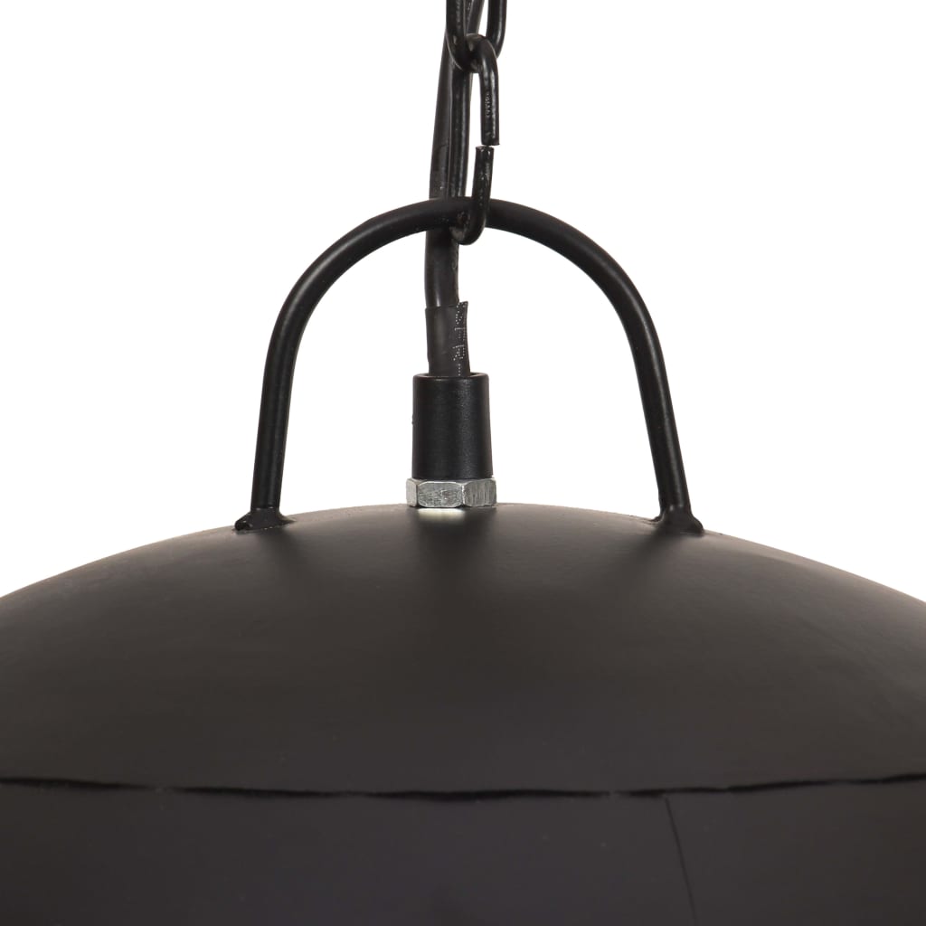 Lampada Industriale Vintage 25 W Nera Rotonda 40 Cm E27