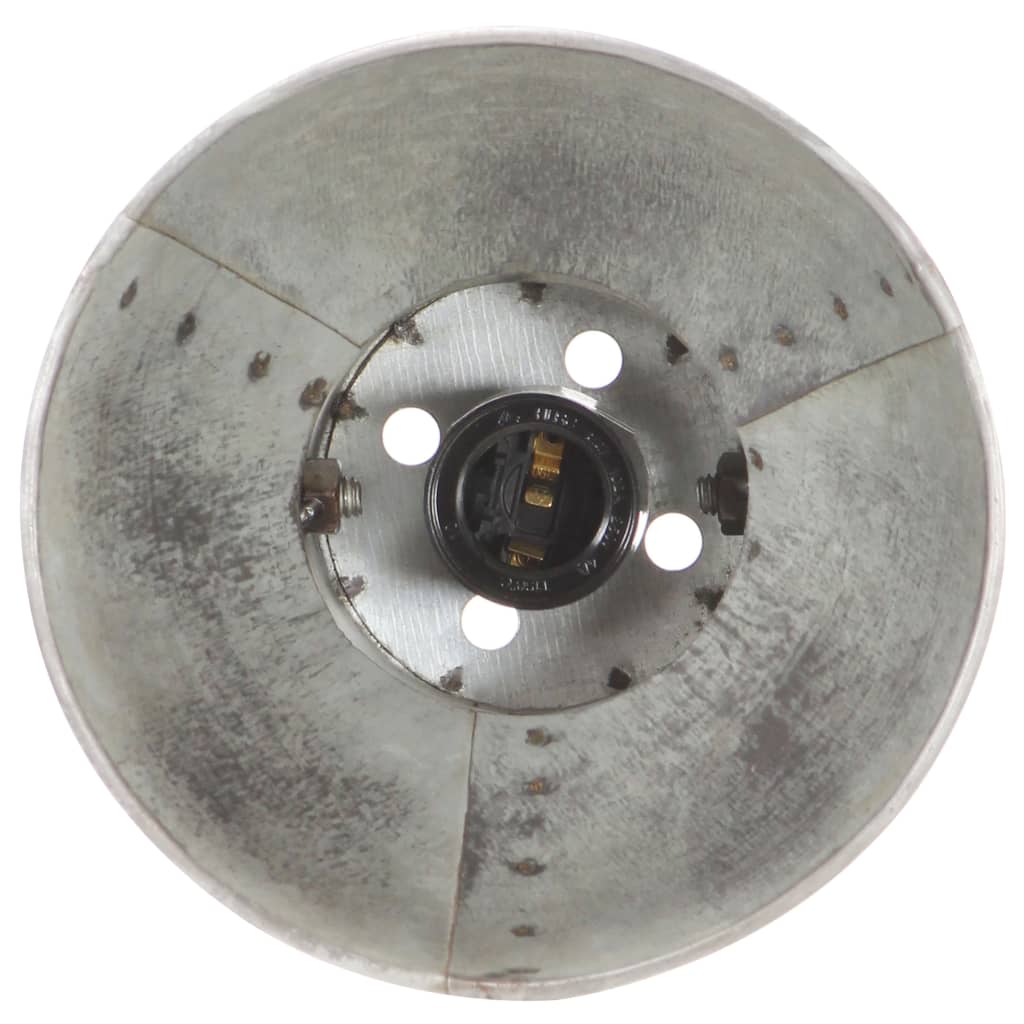 Lampada Da Scrivania Industriale Argento Rotonda 58X18X90Cm E27