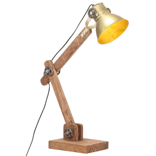 Lampada Da Scrivania Industriale Ottone Rotonda 58X18X90 Cm E27