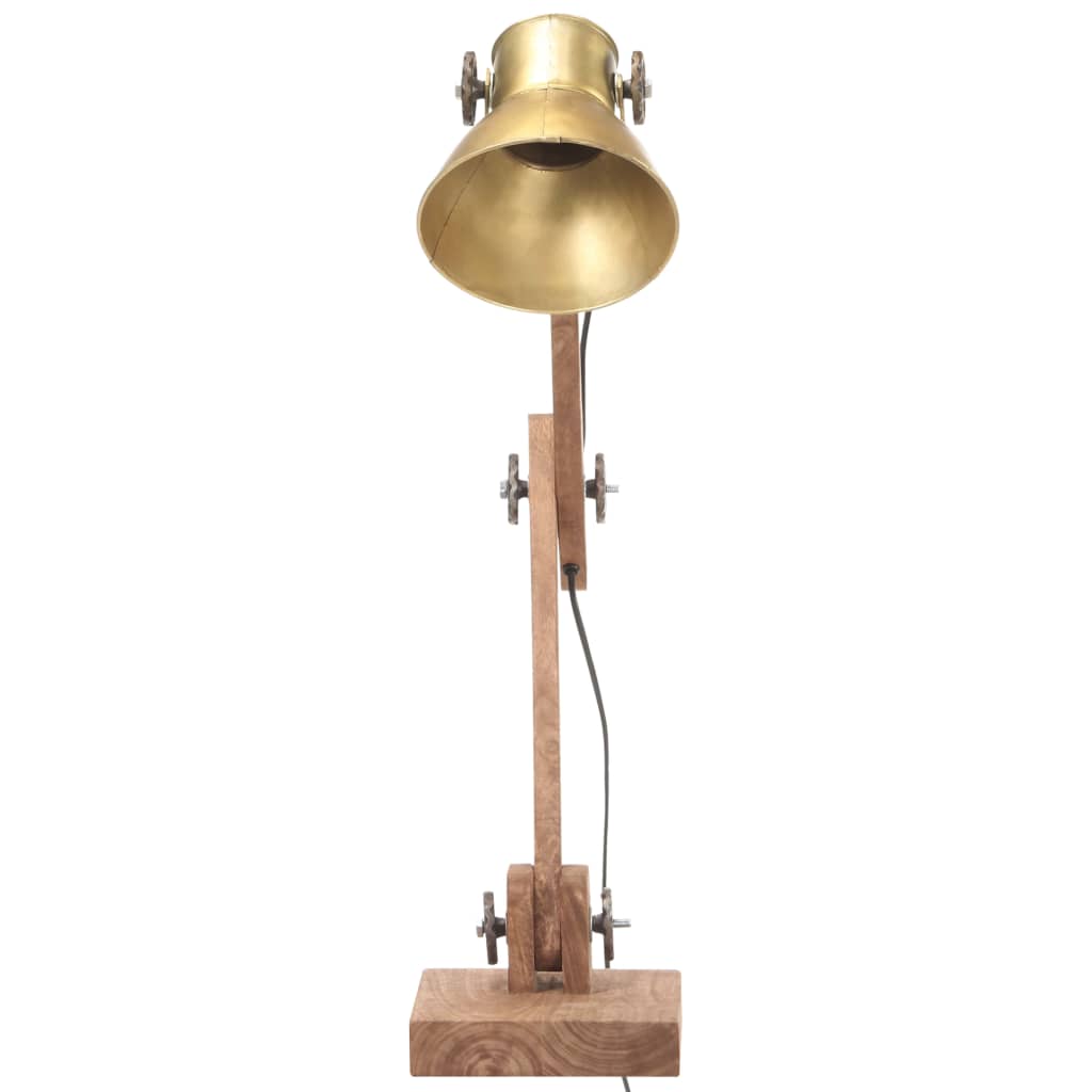 Lampada Da Scrivania Industriale Ottone Rotonda 58X18X90 Cm E27