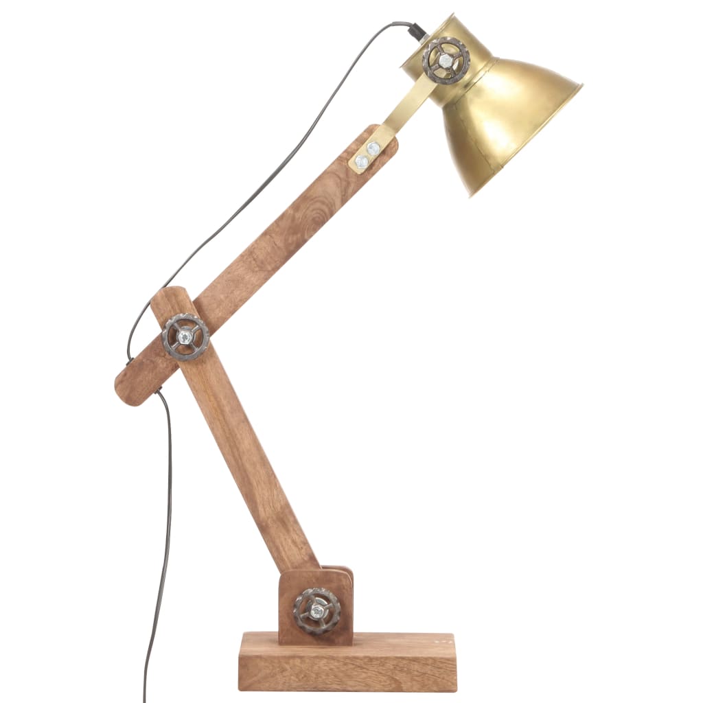 Lampada Da Scrivania Industriale Ottone Rotonda 58X18X90 Cm E27