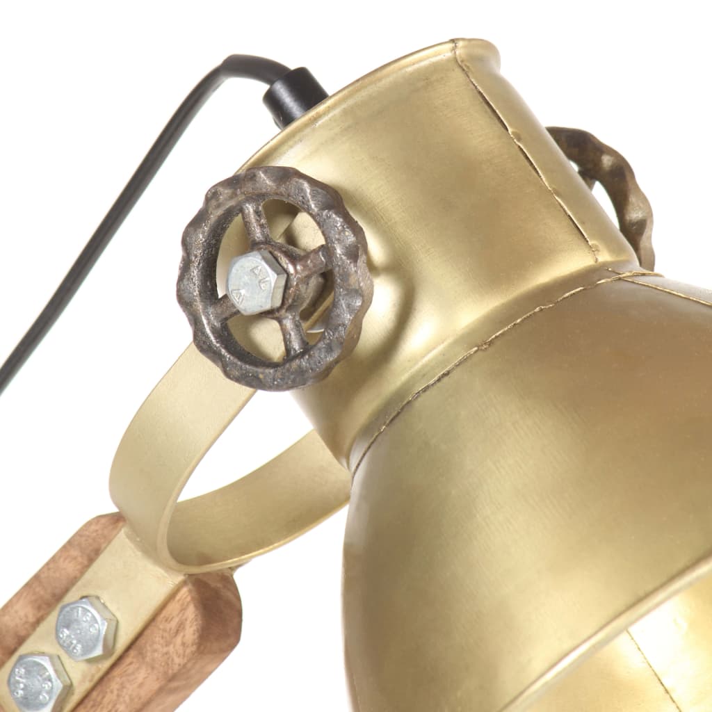 Lampada Da Scrivania Industriale Ottone Rotonda 58X18X90 Cm E27