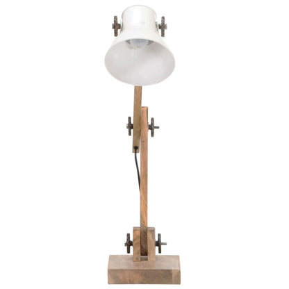Lampada Da Scrivania Industriale Bianca Rotonda 58X18X90 Cm E27