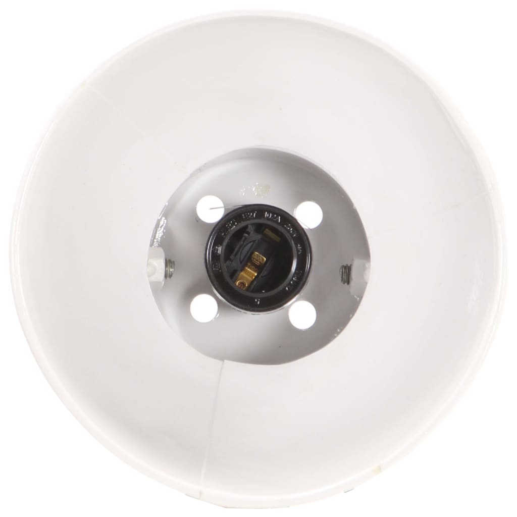 Lampada Da Scrivania Industriale Bianca Rotonda 58X18X90 Cm E27