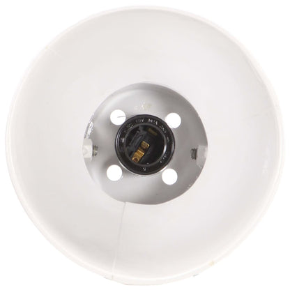 Lampada Da Scrivania Industriale Bianca Rotonda 58X18X90 Cm E27