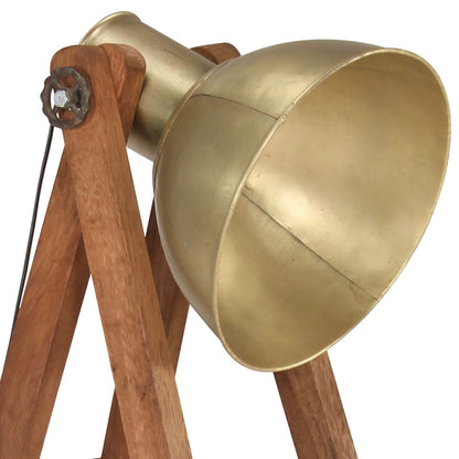 Lampada Da Pavimento E27 In Legno Massello Di Mango