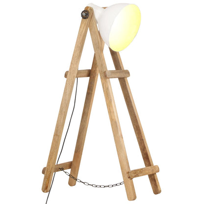 Lampada Da Pavimento E27 In Legno Massello Di Mango