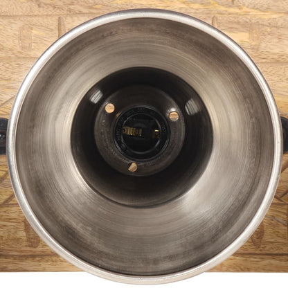 Lampada Da Parete Industriale Argento 70X23 Cm E27 Legno Mango