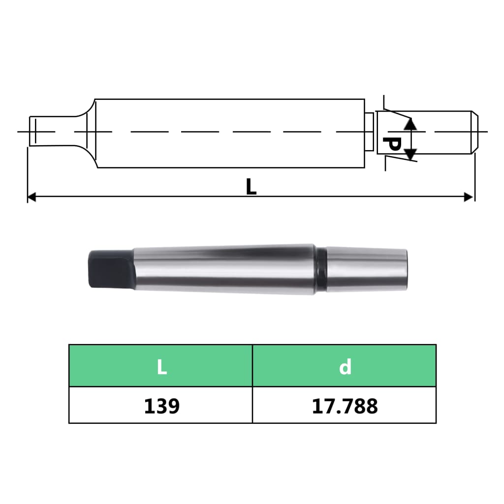 Mandrino Per Trapano A Rilascio Rapido Mt2-B18 Serraggio 16 Mm