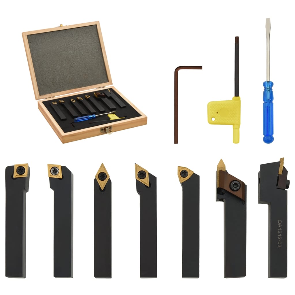 Set Di Utensili Indicizzabili Per Tornitura 12 Pz 80Mm
