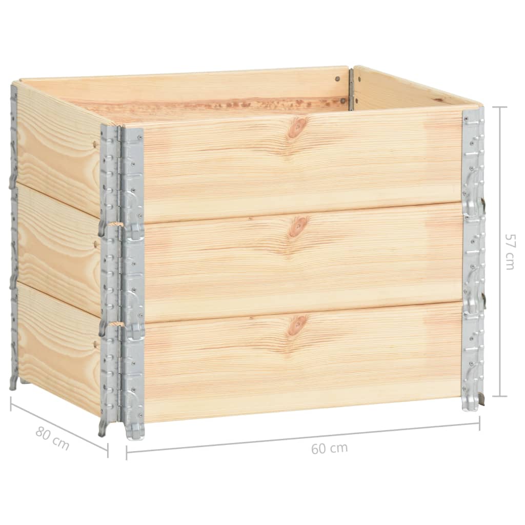 Fioriere Rialzate 3 Pz In Legno Massello Di Pino