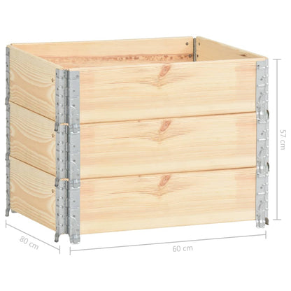 Fioriere Rialzate 3 Pz In Legno Massello Di Pino