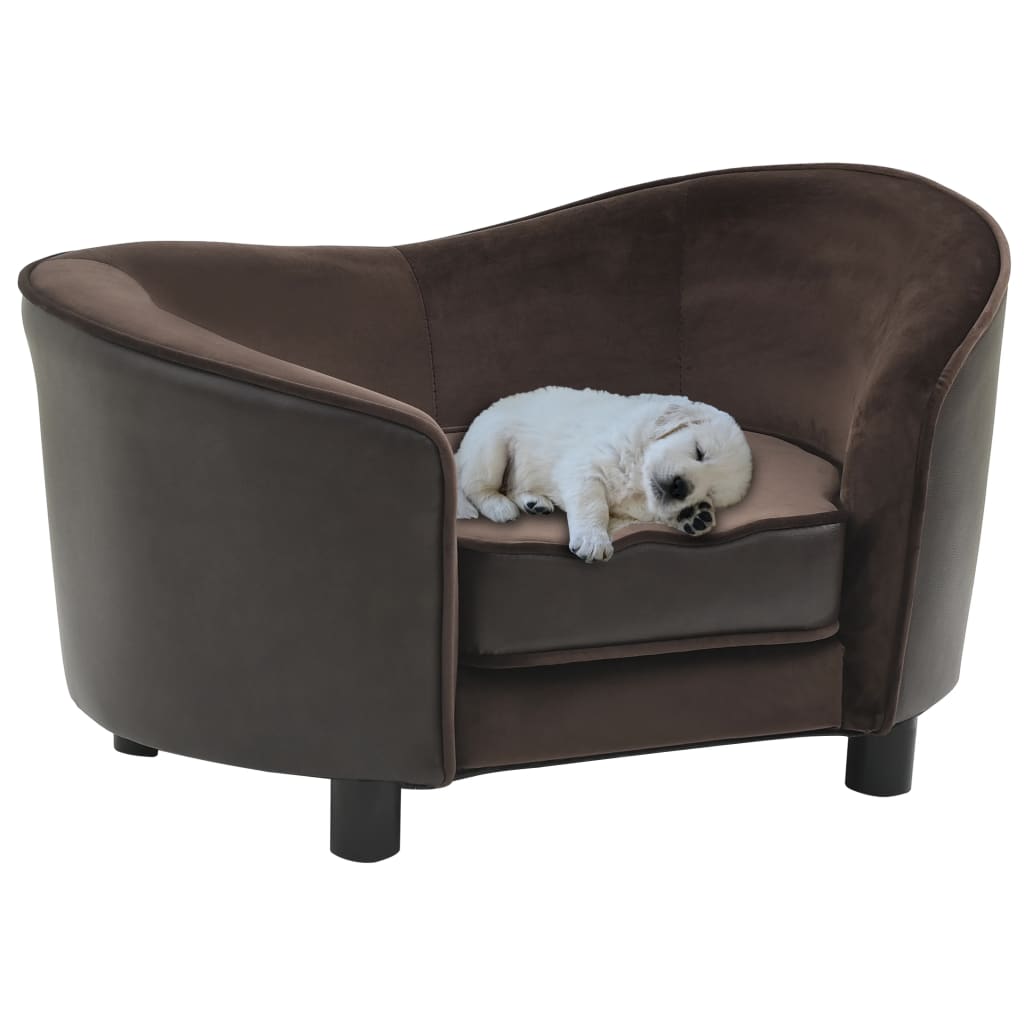 Divano Per Cani 69X49X40 Cm In Peluche E Similpelle