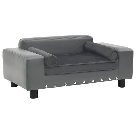 Divano Per Cani 81X43X31 Cm In Peluche E Similpelle