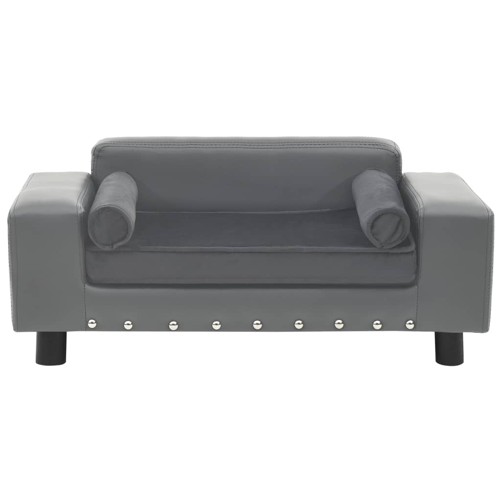 Divano Per Cani 81X43X31 Cm In Peluche E Similpelle
