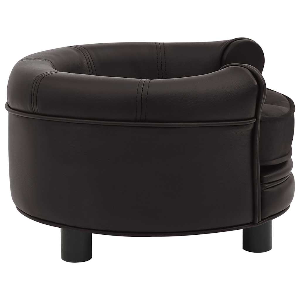 Divano Per Cani 48X48X32 Cm In Peluche E Similpelle