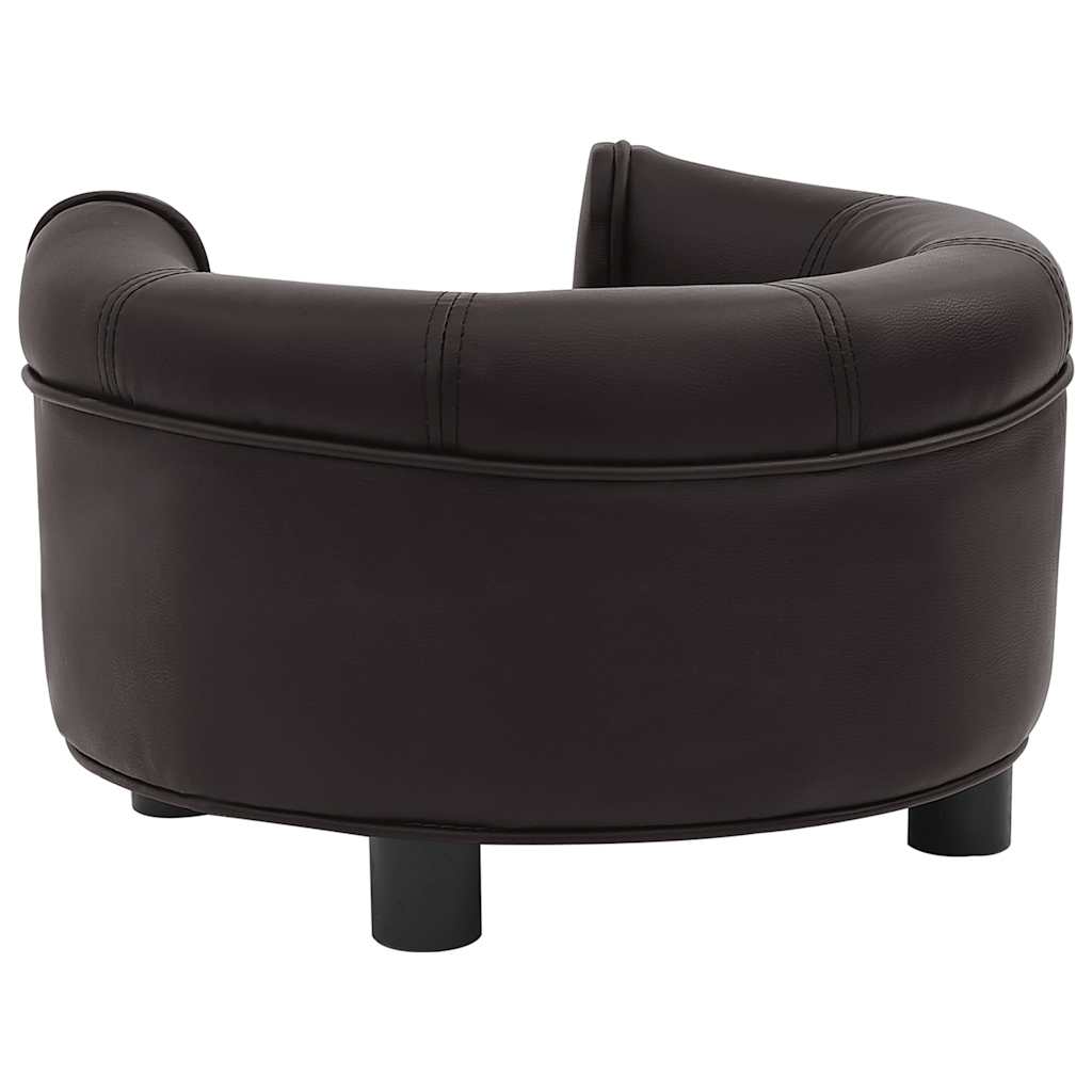 Divano Per Cani 48X48X32 Cm In Peluche E Similpelle