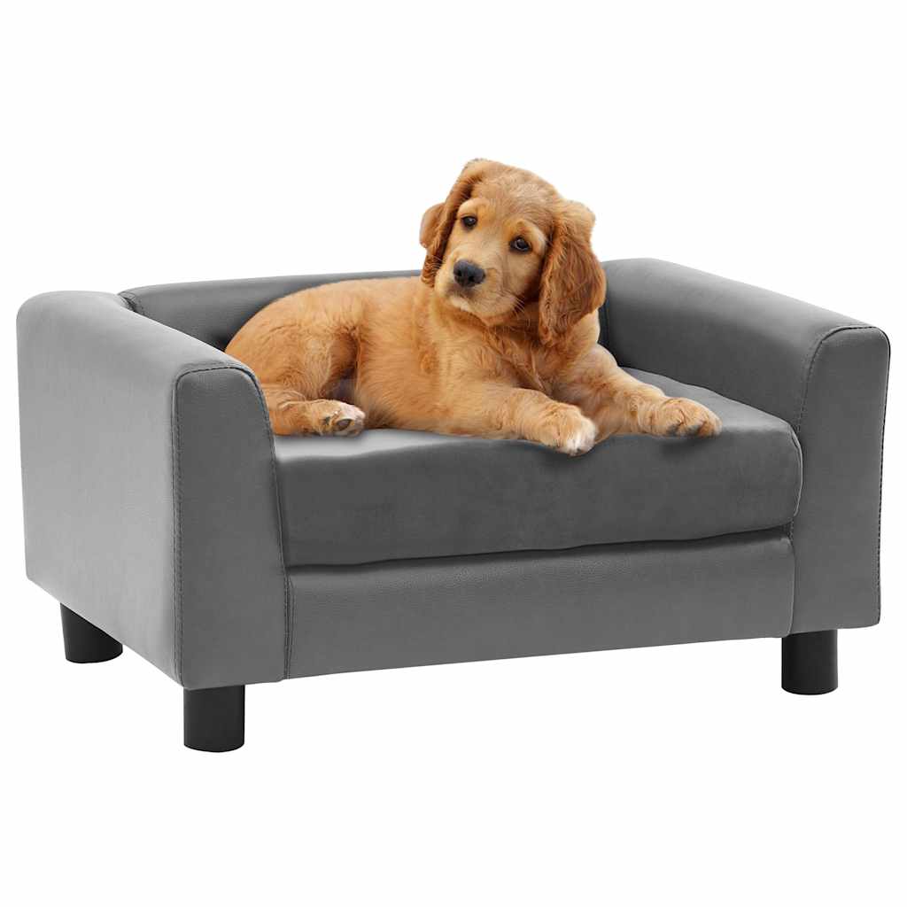 Divano Per Cani 60X43X30 Cm In Peluche E Similpelle