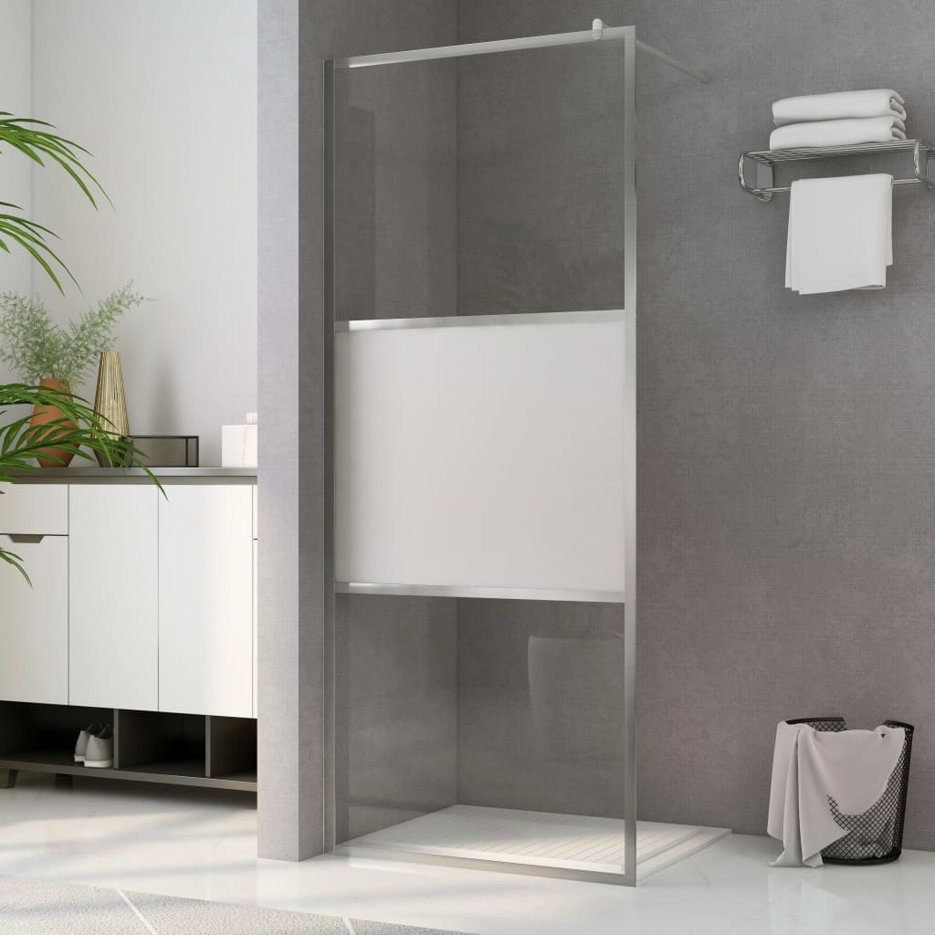 Parete Doccia Walk In In Vetro Smerigliato Esg