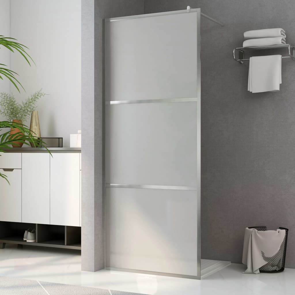 Parete Doccia Walk In In Vetro Smerigliato Esg
