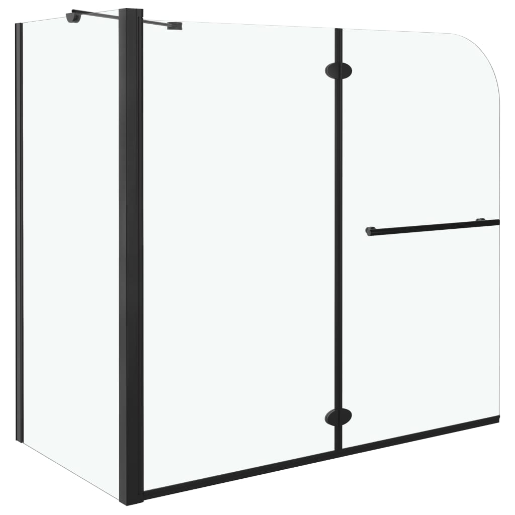 Box Doccia Pieghevole A Libro In Esg 120X68X130 Cm Nero