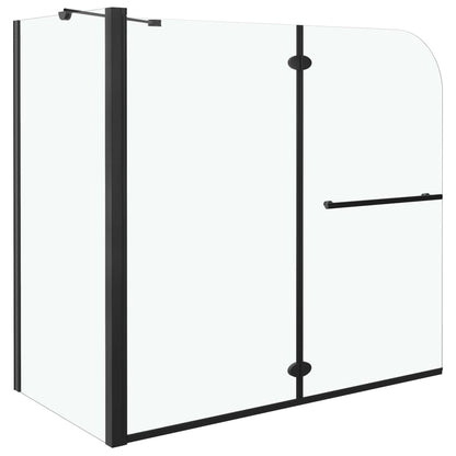 Box Doccia Pieghevole A Libro In Esg 120X68X130 Cm Nero