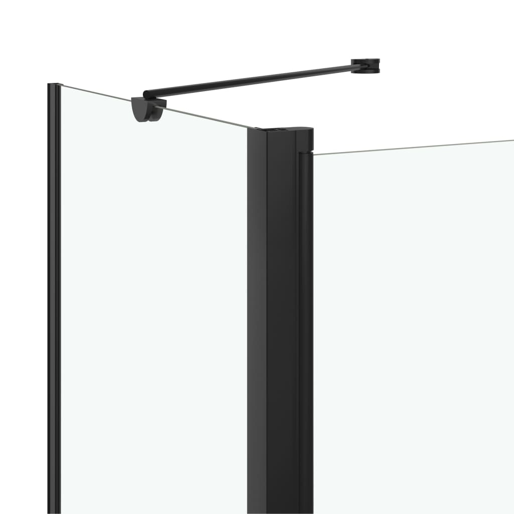 Box Doccia Pieghevole A Libro In Esg 120X68X130 Cm Nero