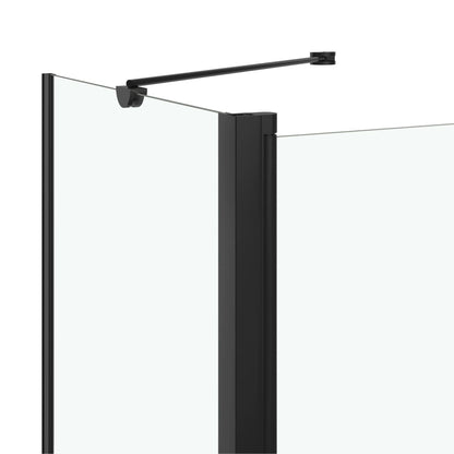 Box Doccia Pieghevole A Libro In Esg 120X68X130 Cm Nero