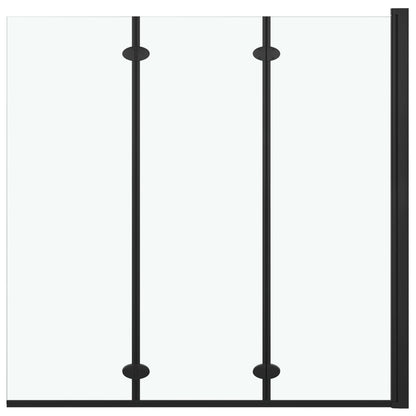 Box Doccia Pieghevole A Libro 3 Pannelli In Esg 130X138 Cm Nero Nero