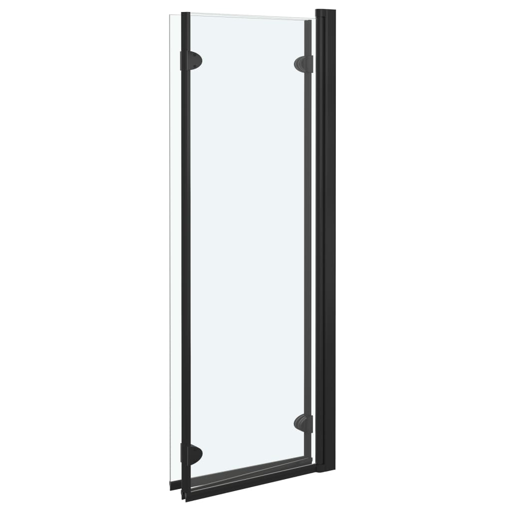 Box Doccia Pieghevole A Libro 3 Pannelli In Esg 130X138 Cm Nero Nero