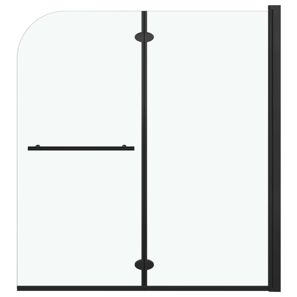 Box Doccia Pieghevole A Libro 2 Pannelli In Esg Nero