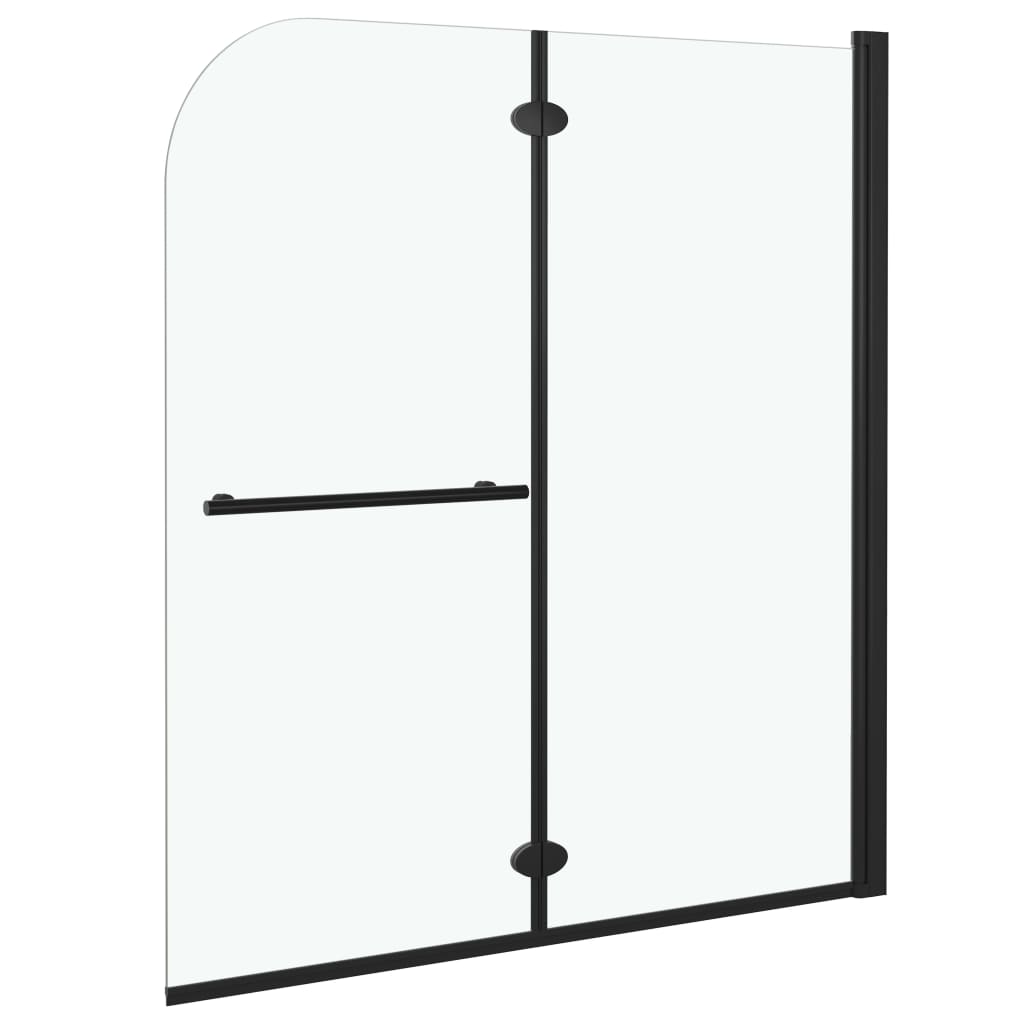 Box Doccia Pieghevole A Libro 2 Pannelli In Esg Nero