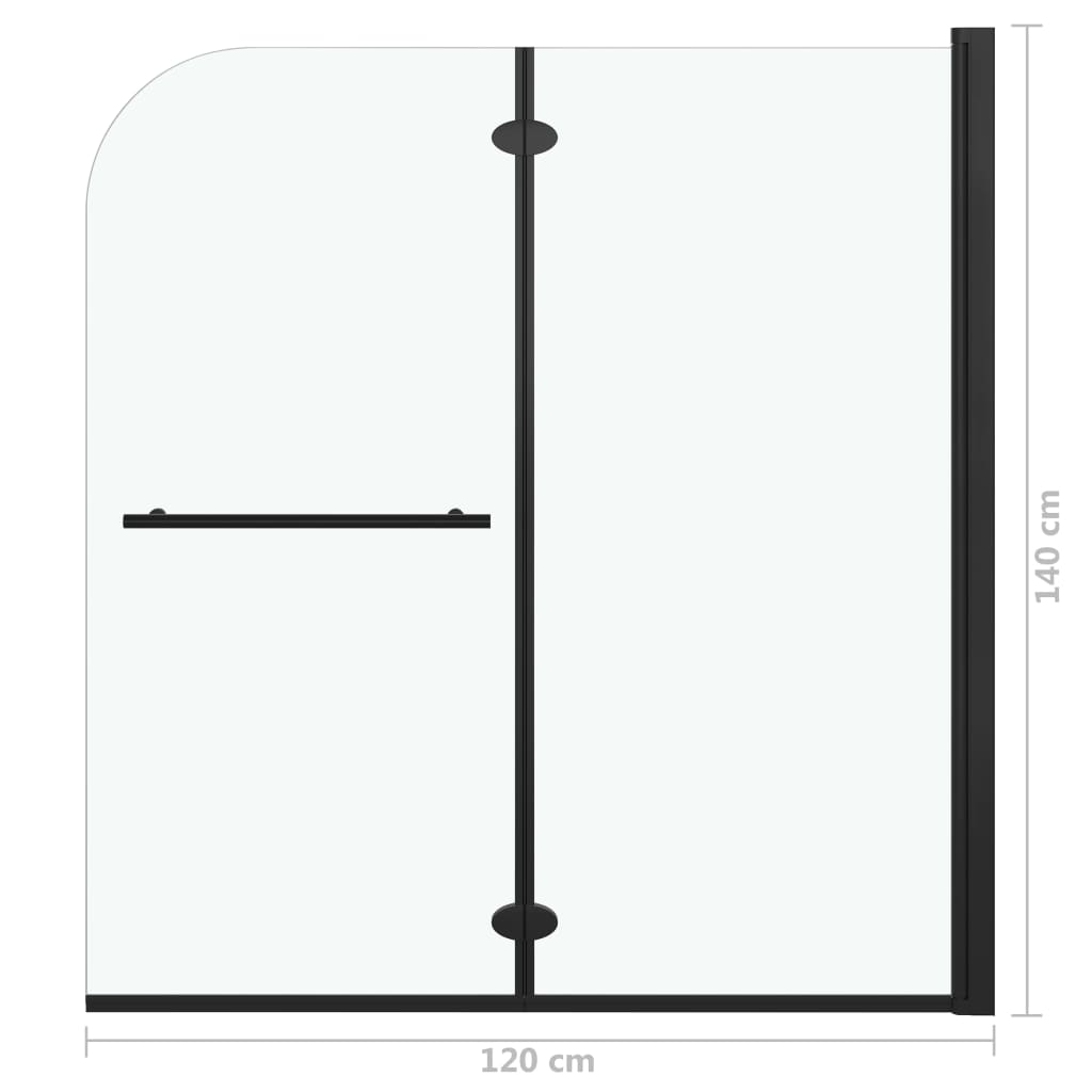 Box Doccia Pieghevole A Libro 2 Pannelli In Esg Nero